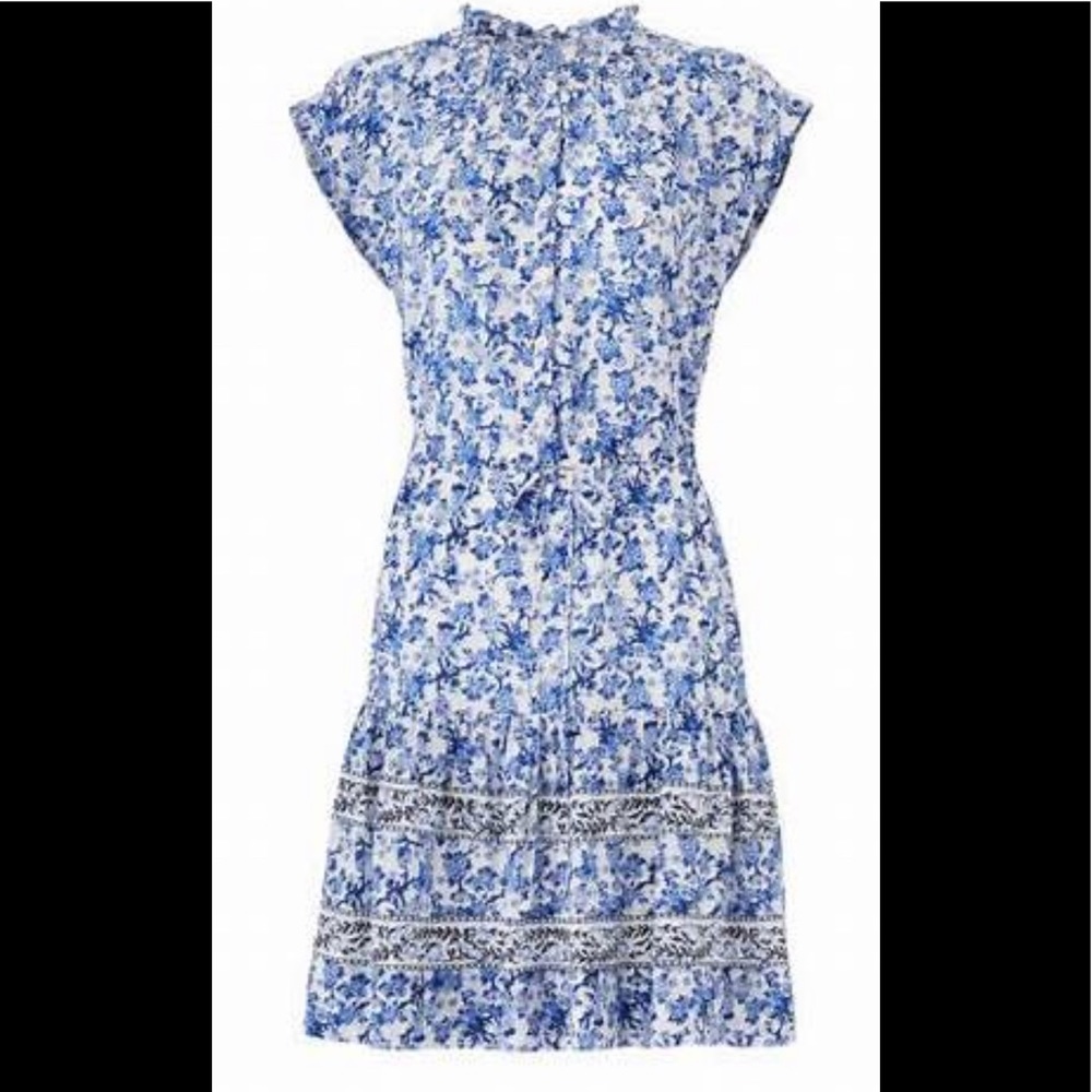 Rebecca Taylor blue print silk dress